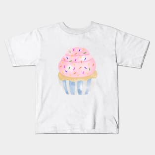 Watercolor cupcake Kids T-Shirt